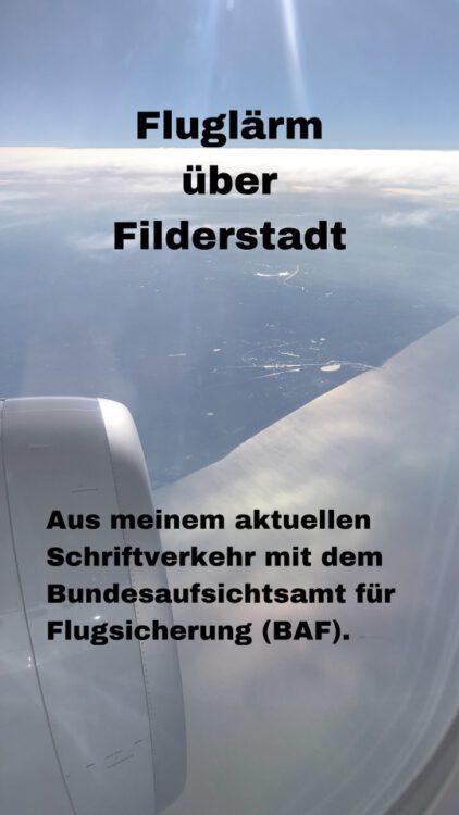 Fluglärm über Filderstadt